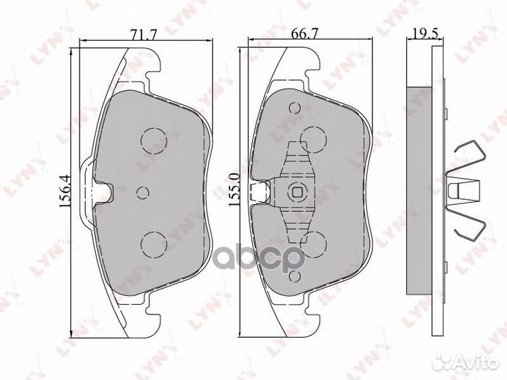 Колодки тормозные дисковые перед BD3004 LYN