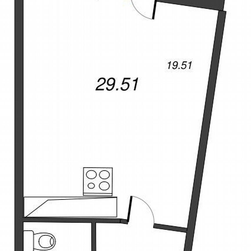 Квартира-студия, 33,6 м², 18/22 эт.