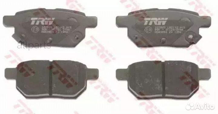 TRW GDB3454 Колодки торм диск к-т задн