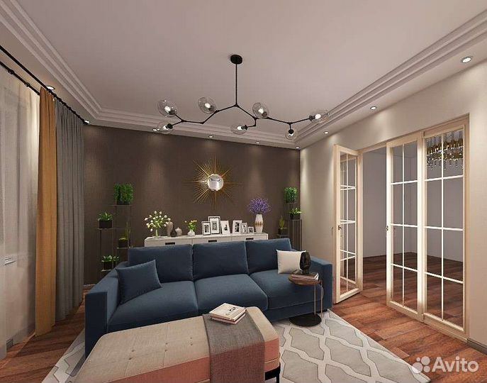 Проект мебели. Дизайн. Визуализация. План квартиры