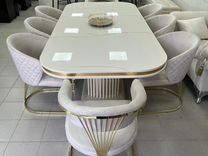 Кухонный стол и стулья столовый набор "Новые" 136