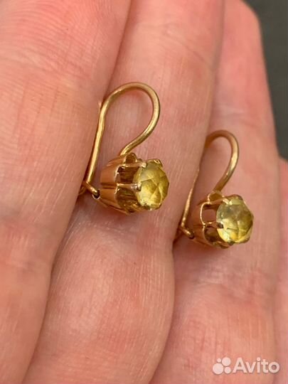 Серьги золотые 583 пробы СССР