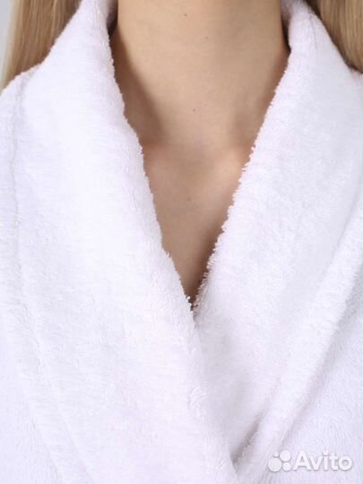 Белый махровый халат от 42 до 56