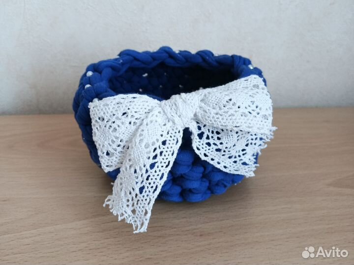 Набор вязаных корзин