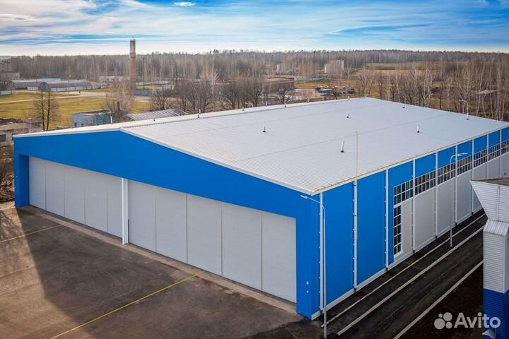 Ангар из сэндвич панелей