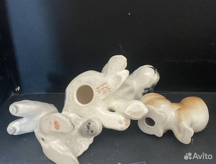 Фарфоровые статуэтки СССР собаки