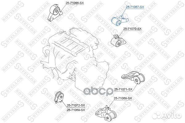 25-71067-SX подушка двс задняя МКПП Mazda 626