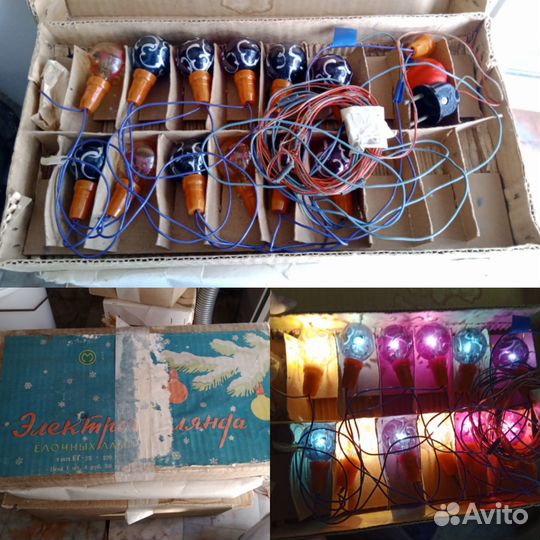 Ёлочные игрушки и гирлянды СССР