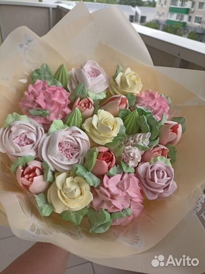 Зефирные цветы, букеты