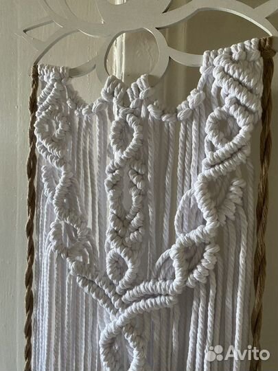 Настенное панно макраме Лотос Ом