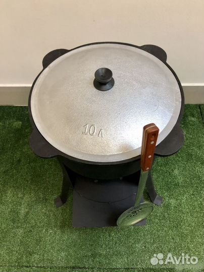 Казан 10 л. с печь и шумовка