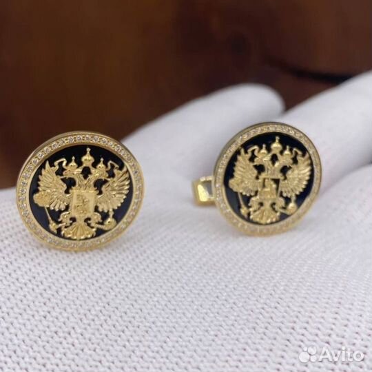 Золотые Запонки с Бриллиантами