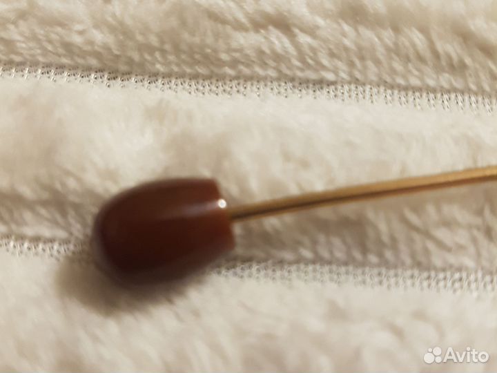 Брошь янтарь СССР