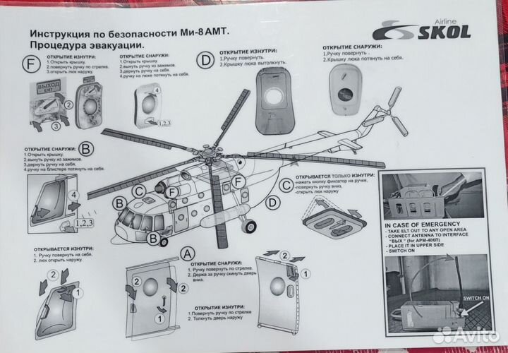 Инструкции по безопасности самолёт, вертолет