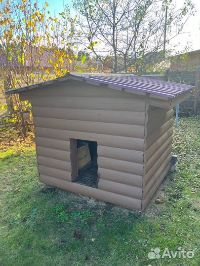 Собачья будка (утеплённая) для большой собаки