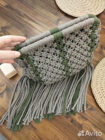 Сумка-клатч макраме