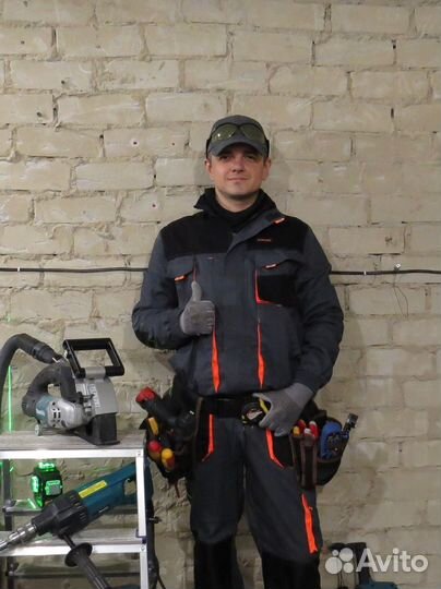 Электрик. Замена электропроводки. Перенос розеток