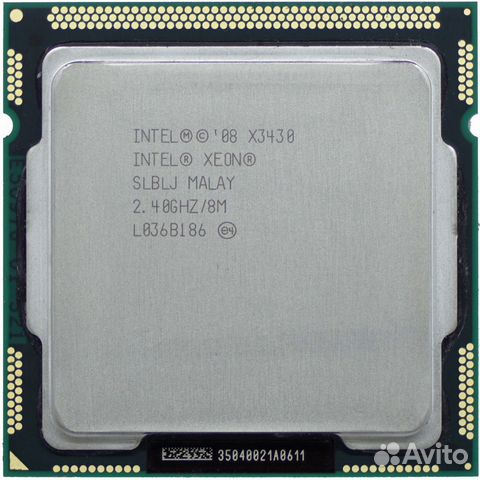 Процессор Intel Xeon X3430, 4 cores, 2.4 GHz, slbl