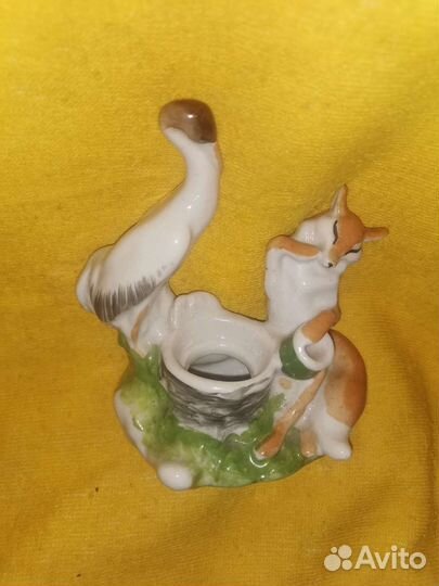 Фарфор Лиса и журавль