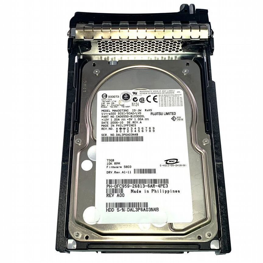 [FC959] Жесткий Диск Dell 73gb U160scsi 3.5" Hdd Fc959