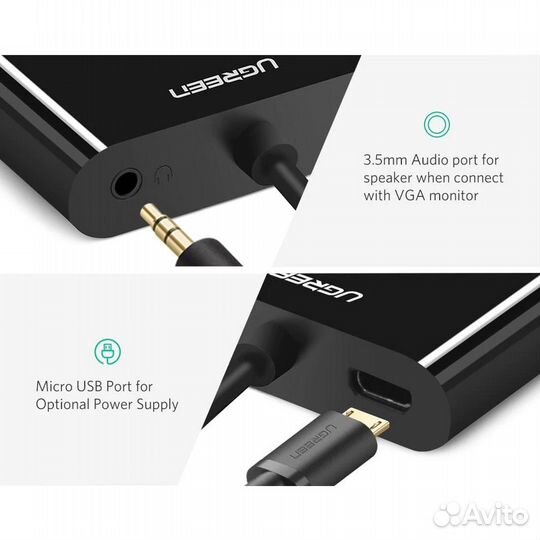 Переходник Ugreen Micro hdmi to hdmi VGA