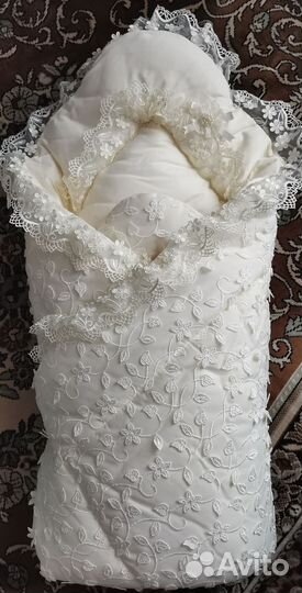 Зимний конверт на выписку в коляску