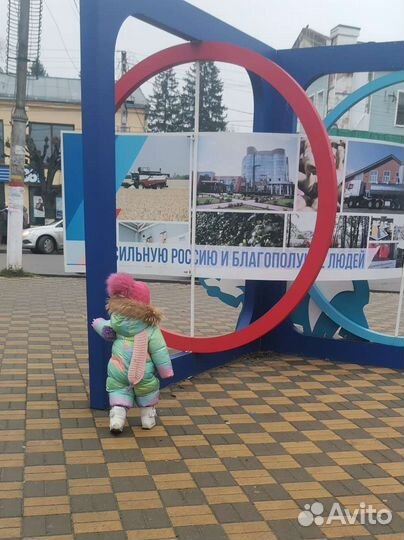 Зимний комбинезон для девочки 74