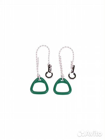 Кольца гимнастические детские треугольные, Зеленые