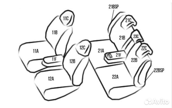 Чехлы Kamatto Alpha Toyota Allion 2007- 2021