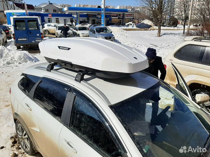 Автобокс для Лада Веста, Broomer 430, Белый глянец