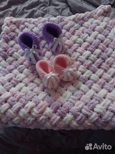 Детский пледик плюшевый