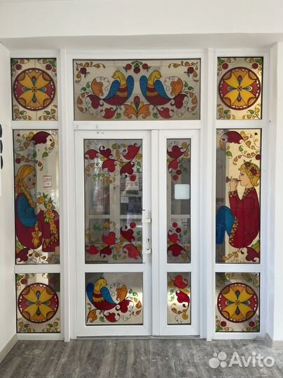 Стеклопакет с рисунком