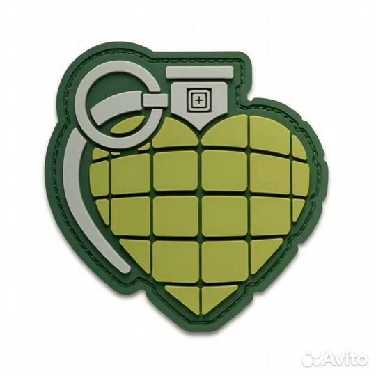 Патч шеврон 5.11 Grenade Heart Morale Patch