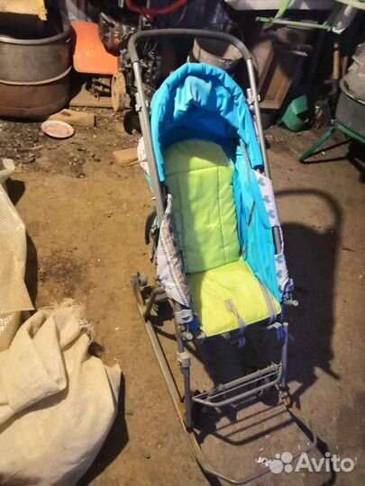Детские санки коляска бу