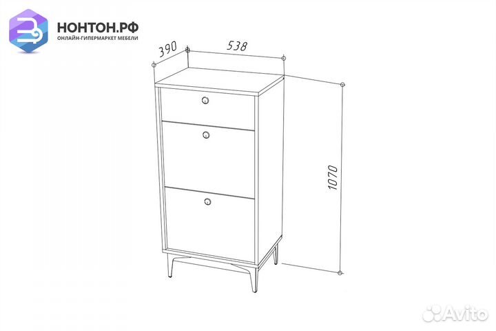 Комод Brass км-4 каштан арвадона / изумруд