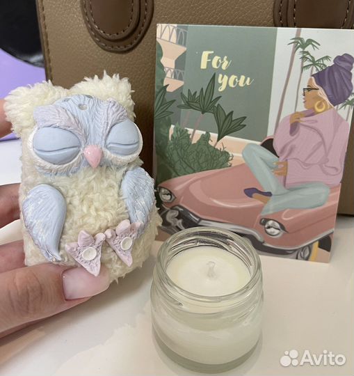 Набор сова+свеча