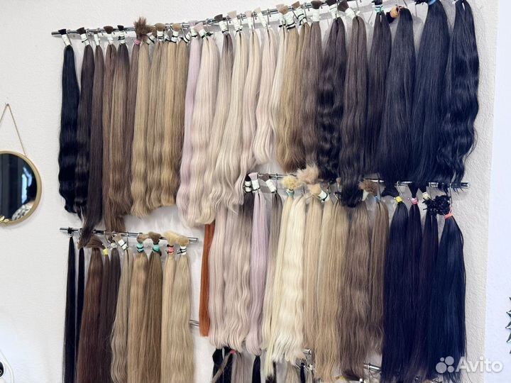 Волосы натуральные в срезе