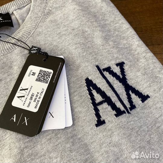 Джемпер armani exchange мужской серый