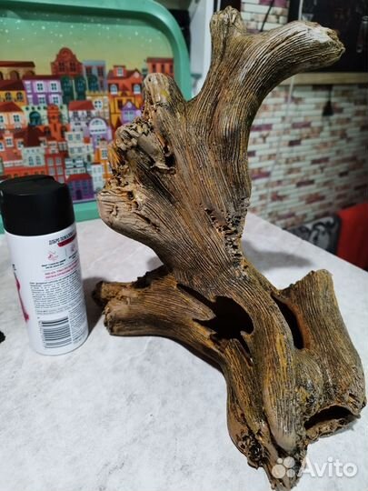 Коряга в аквариум