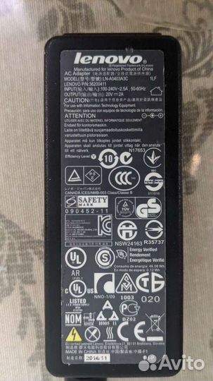 Блок питания для ноутбука lenovo LN-A0403A3C