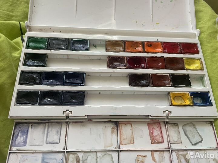 Акварельные краски белые ночи