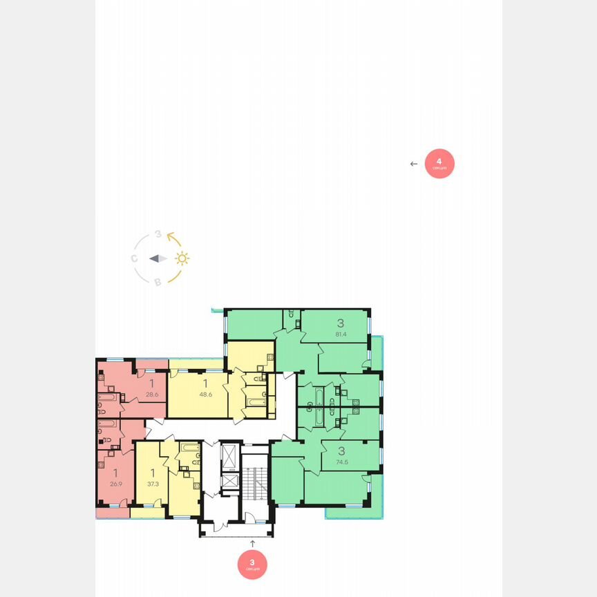 Квартира-студия, 29 м², 15/15 эт.