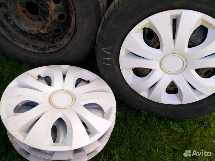 185 70 R14 с колпаками. Логан. Нексия. Ваз