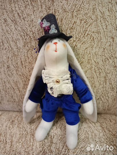 Мягкая игрушка заяц ручной работы