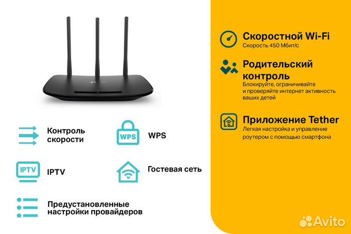Wi-Fi роутер TP-link TL-WR940N, N450