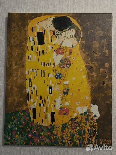 Готовая картина по номерам Поцелуй Густав Климт