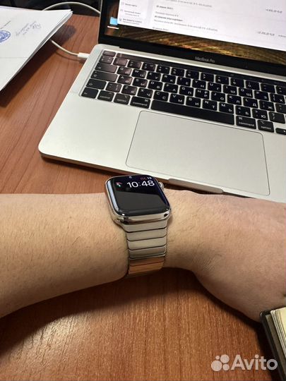 Часы apple watch 9 45mm steel