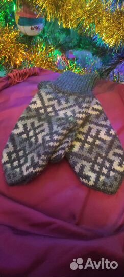 Рукавицы шерстяные большие