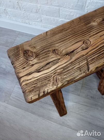 Деревянный табурет, лавка, стул, стиль Rustic