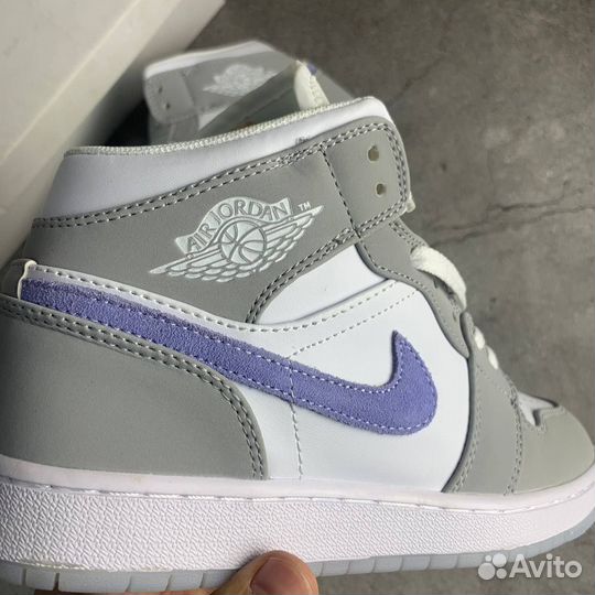 Кроссовки Air Jordan 1 Wolf Grey Aluminum (36-40)